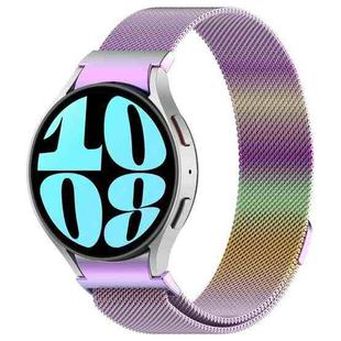 For Samsung Galaxy Watch FE Milan Magnetic Quick Release Stainless Steel Watch Band(Colorful)