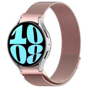 For Samsung Galaxy Watch FE Milan Magnetic Quick Release Stainless Steel Watch Band(Pink)