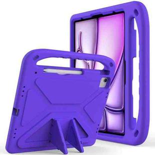 For iPad Air 13 2024 Handle EVA Shockproof Tablet Case with Holder(Purple)