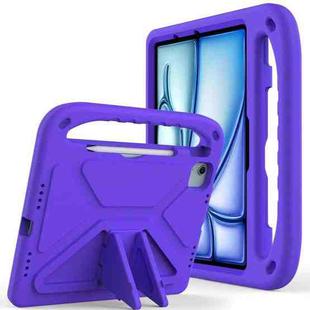 For iPad Air 11 / Pro 11 2024 Handle EVA Shockproof Tablet Case with Holder(Purple)