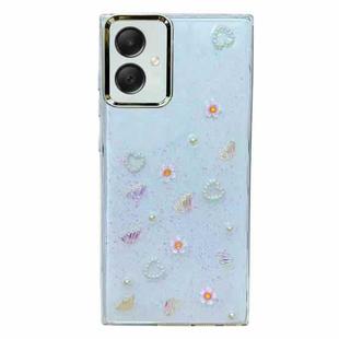 For Samsung Galaxy A05 Three-dimensional Bow Pearl Love Flower TPU  Phone Case(Butterfly Love Flowers)