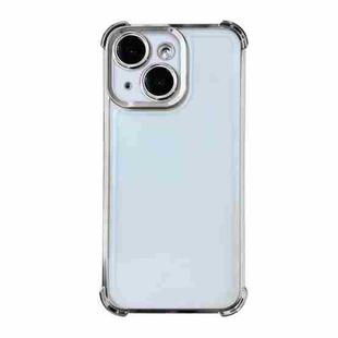 For iPhone 15 Electrpolated Space Four-corner Shockproof TPU Phone Case(Silver)