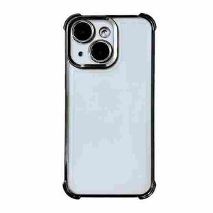 For iPhone 14 Plus Electrpolated Space Four-corner Shockproof TPU Phone Case(Black)