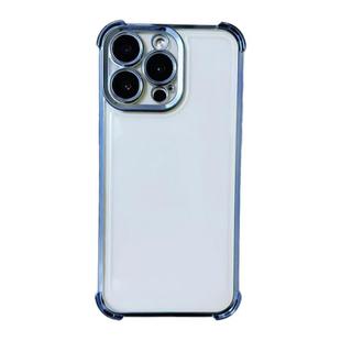 For iPhone 13 Pro Max Electrpolated Space Four-corner Shockproof TPU Phone Case(Blue)