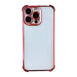 For iPhone 13 Pro Electrpolated Space Four-corner Shockproof TPU Phone Case(Pink)