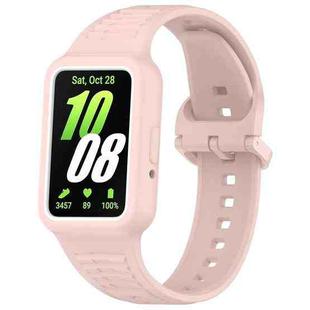 For  Huawei Band 9 NFC Two Color Frame Integrated Silicone Watch Band(Light Pink)