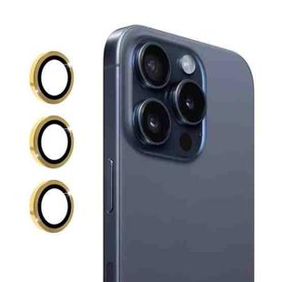 For iPhone 16 Pro / 16 Pro Max ENKAY 9H Rear Lens Aluminium Alloy Tempered Glass Film(Golden)