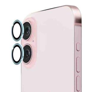 For iPhone 16 / 16 Plus ENKAY 9H Rear Lens Aluminium Alloy Tempered Glass Film(Sierra Blue)