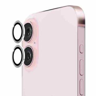 For iPhone 16 / 16 Plus ENKAY 9H Rear Lens Aluminium Alloy Tempered Glass Film(Silver)