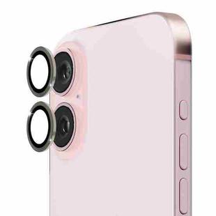 For iPhone 16 / 16 Plus ENKAY 9H Rear Lens Aluminium Alloy Tempered Glass Film(Grey)