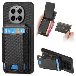 For Honor Magic7 Pro Carbon Fiber Vertical Flip Wallet Stand Phone Case(Black)