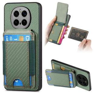 For Honor Magic7 Pro Carbon Fiber Vertical Flip Wallet Stand Phone Case(Green)