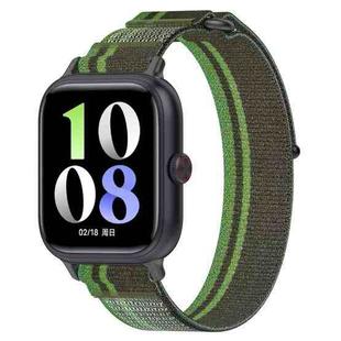 For vivo Watch GT Loop Nylon Hook and Loop Fastener Watch Band(Blackish Green)