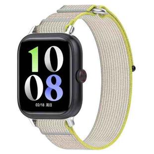 For vivo Watch GT Loop Nylon Hook and Loop Fastener Watch Band(Yellow Gray)