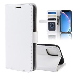 For iPhone 11 R64 Texture Single Fold Horizontal Flip Leather Case, with Holder & Card Slots & Wallet(white)