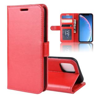 For iPhone 11 R64 Texture Single Fold Horizontal Flip Leather Case, with Holder & Card Slots & Wallet(red)