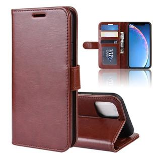 For iPhone 11 R64 Texture Single Fold Horizontal Flip Leather Case, with Holder & Card Slots & Wallet(Brown)