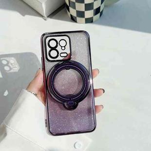 For Xiaomi 13 Pro Rotation MagSafe Holder Gradient Glitter TPU Phone Case(Night Purple)