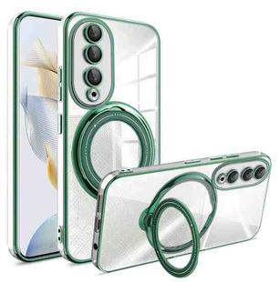 For Honor 90 Rotation MagSafe Holder TPU Phone Case(Pine Green)