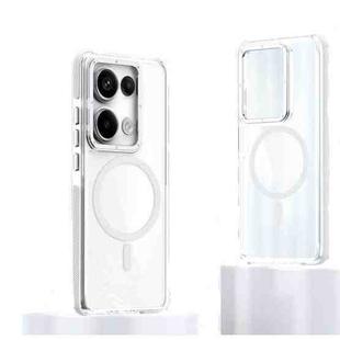 For Xiaomi Redmi Note 13 Pro 4G Magsafe Two-color TPU Transparent PC Shockproof Phone Case(White)