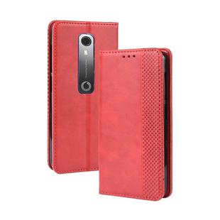Magnetic Buckle Retro Crazy Horse Texture Horizontal Flip Leather Case for Vodafone Smart N10 (VFD630) , with Holder & Card Slots & Photo Frame(Red)