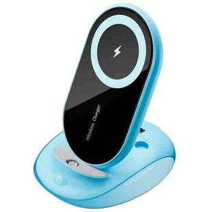 K18 Universal Desktop Stand 15W Wireless Fast Charging Phone Charger(Blue)