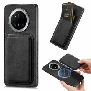 For Huawei Mate 70 Retro Leather Card Bag Magnetic Phone Case(Black)