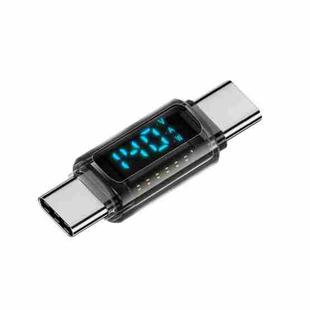 Type-C Male to Type-C Male 40Gbps Data Transmission PD140W Digital Display Adapter(Transparent Black)