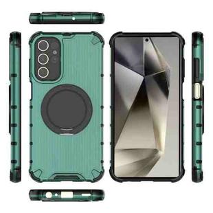 For Samsung Galaxy S24 Ultra 5G Raster Airbag Anti-fall Rotating Bracket Phone Case(Green)