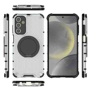 For Samsung Galaxy S24 5G Raster Airbag Anti-fall Rotating Bracket Phone Case(Transparent)