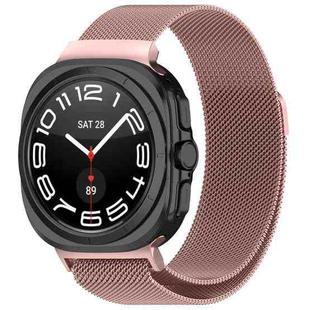 For Samsung Galaxy Watch 7 Ultra 47mm Milan Magnetic Metal Steel Watch Band(Pink)