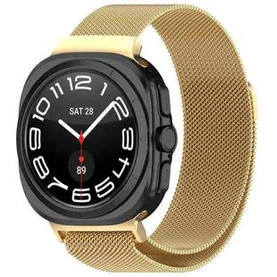 For Samsung Galaxy Watch 7 Ultra 47mm Milan Magnetic Metal Steel Watch Band(Gold)