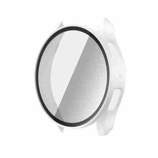 For Samsun Galaxy Watch 7 44mm PC + Tempered Film Integrated Watch Protective Case(White)