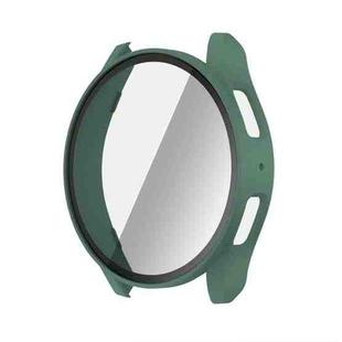 For Samsun Galaxy Watch 7 44mm PC + Tempered Film Integrated Watch Protective Case(Green)