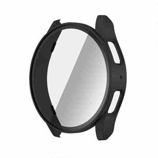 For Samsun Galaxy Watch 7 44mm PC + Tempered Film Integrated Watch Protective Case(Black)