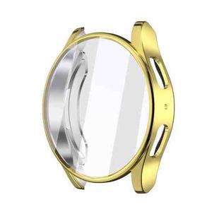 For Samsun Galaxy Watch 7 44mm Full Coverage TPU Electroplated Watch Protective Case(Gold)