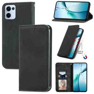 For OPPO Reno13 Retro Skin Feel Magnetic Flip Leather Phone Case(Black)