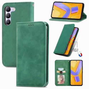 For vivo V40 SE Retro Skin Feel Magnetic Flip Leather Phone Case(Green)