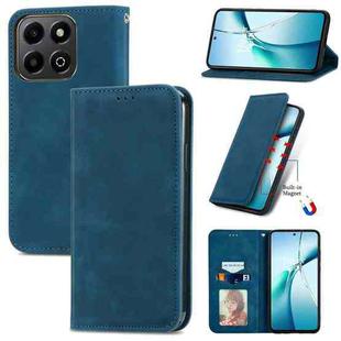 For Honor 200 Smart Retro Skin Feel Magnetic Flip Leather Phone Case(Blue)