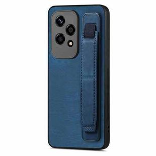 For Honor 200 Lite Golbal Retro Wristband Holder Leather Back Phone Case(Blue)