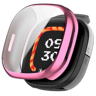 For Fitbit Ace LTE Full Coverage TPU Electroplated Watch Soft Case(Pink)