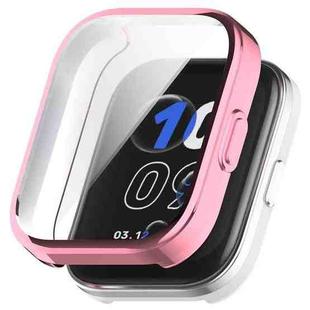 For Amazfit Bip 5 Unity Full Coverage TPU Watch Case(Electroplated Pink)