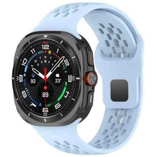 For Samsung Galaxy Watch Ultra 47mm Reverse Buckle Silicone Breathable Watch Band(Blue)