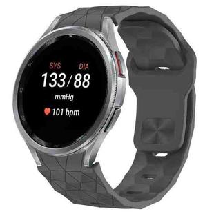 For Samsung Galaxy Watch 7 44mm Football Texture Reverse Buckle Silicone Watch Band(Dark Grey)
