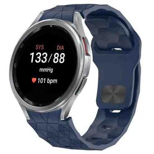 For Samsung Galaxy Watch 7 44mm Football Texture Reverse Buckle Silicone Watch Band(Midnight Blue)