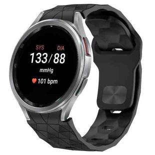 For Samsung Galaxy Watch 7 40mm Football Texture Reverse Buckle Silicone Watch Band(Black)