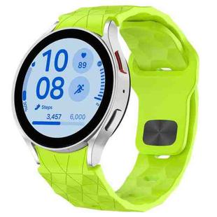 For Samsung Galaxy Watch FE 40mm Football Texture Reverse Buckle Silicone Watch Band(Lime Green)