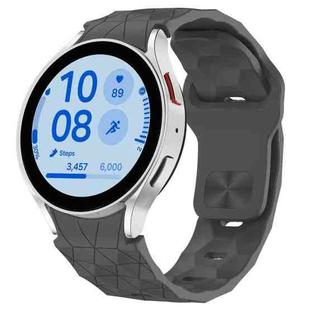 For Samsung Galaxy Watch FE 40mm Football Texture Reverse Buckle Silicone Watch Band(Dark Grey)