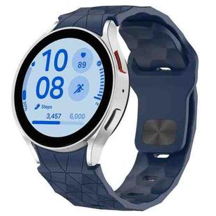 For Samsung Galaxy Watch FE 40mm Football Texture Reverse Buckle Silicone Watch Band(Midnight Blue)