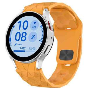 For Samsung Galaxy Watch 6 40mm Football Texture Reverse Buckle Silicone Watch Band(Yellow)